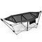 Outdoor Folding Hammock Bed with Breathable Fabric Metal Frame and Side Pocket Storage